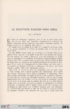 9: Le sculpteur alsacien Hans Gsell