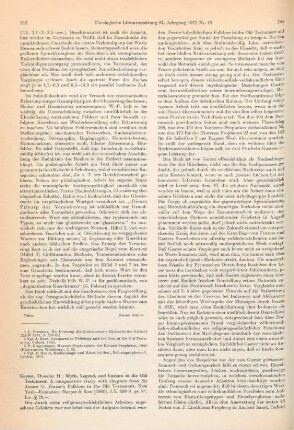 743-745 [Rezension] Gaster, Theodor H., Myth, legend, and custom in the Old Testament