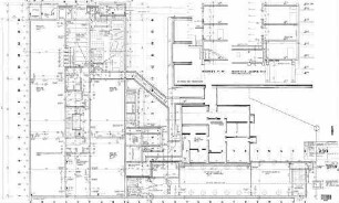 Stuttgart Hbf: Neubau Basagebäude - Schnitt Achse Q-Q Nebengeb.