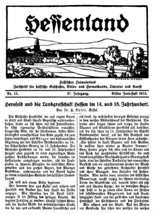 Nr. 11, Erstes Juni-Heft 1913