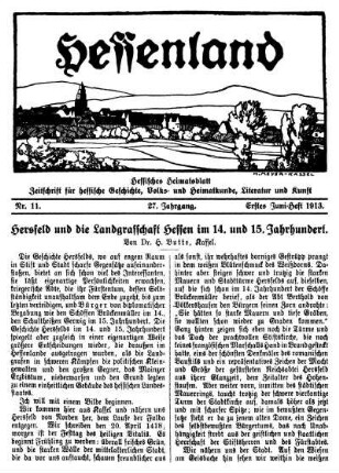 Nr. 11, Erstes Juni-Heft 1913