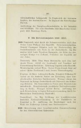 9. Revolutionsjahre 1848-1850
