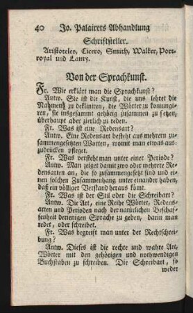 Von der Sprachkunst