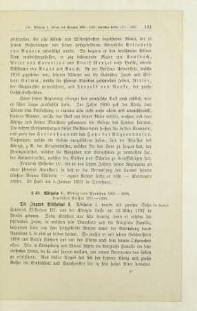 § 43. Wilhelm I., König von Preußen 1861-1888, deutscher Kaiser 1871-1888