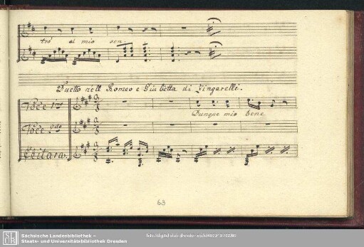 Zingarelli, N.A.: Giulietta e Romeo. Excerpts. Arr.