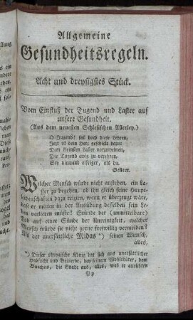 Acht und dreißigstes Stück.
