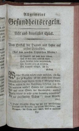 Acht und dreißigstes Stück.