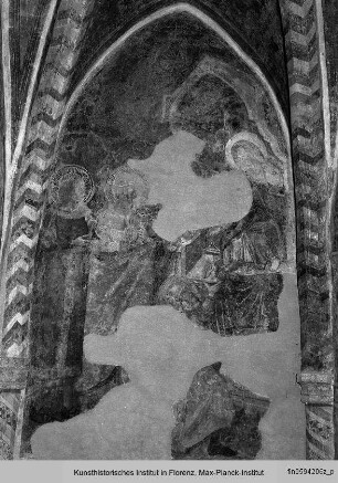 Kapelle mit Freskenzyklus zum Leben Christi : Anbetung durch die Heiligen drei Könige und Darbringung im Tempel
