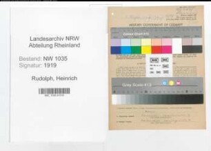 Entnazifizierung Heinrich Rudolph , geb. 21.10.1910 (Buchhalter)