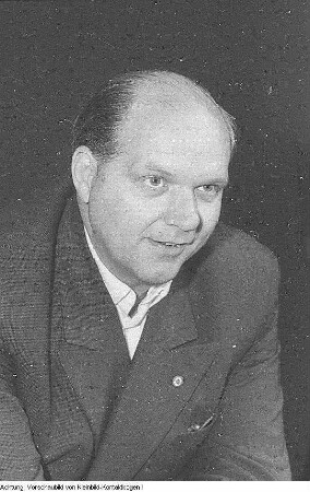 Dresden. Stadtverordnete. Walter Münchenhagen (1. Sekretär der SED-Stadtleitung Dresden) als Stadtverordneter, 1958