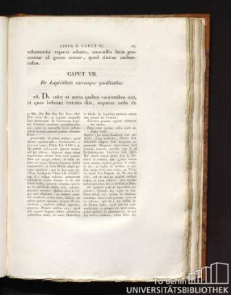 Caput VII. De Lapicidinis earumque qualitatibus