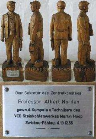 Skulptur eines Bergmann