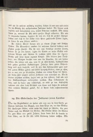 24. Die Gebräuche der Indianer jenes Landes