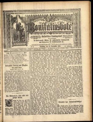 Erste Ausgabe vom Sonntag, den 22. September 1912.