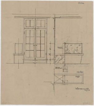 Döllgast, Hans; Nürnberg (Bayern); Gästehaus - Fenster; Lüftung (Ansicht; Schnitte)