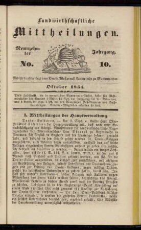 Neunzehnter Jahrgang. No. 10.