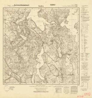2488 (alte Nr.: 1092) Kurken, Meßtischblatt (4cm - Karte)