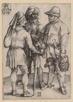 Drei Bauern im Gespräch