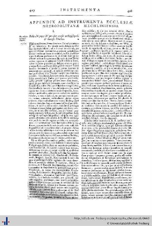 Instrumenta Ecclesiae Metropolitanae Mechliniensis.
