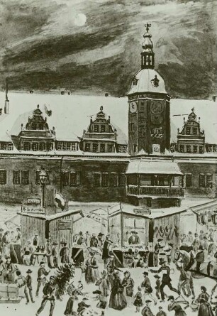 Leipziger Weihnachtsmarkt vor dem Alten Rathaus