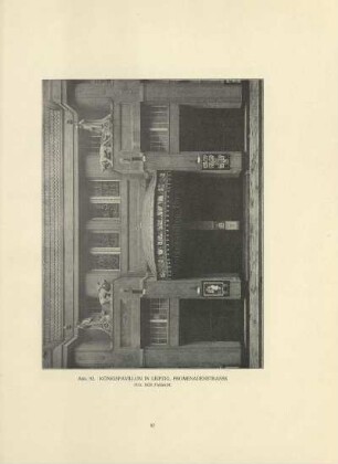Abb. 92. Königspavillon in Leipzig, Promenadenstrasse. Teil der Fassade