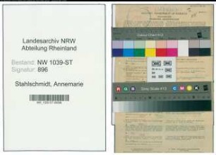 Entnazifizierung Annemarie Stahlschmidt , geb. 27.04.1920 (Lehrerin)