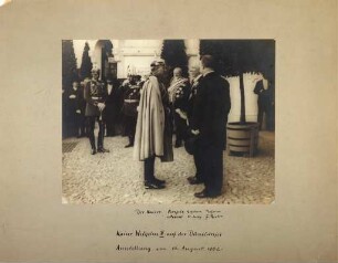 Kaiser Wilhelm II. auf der Düsseldorfer Ausstellung am 15. August 1902.