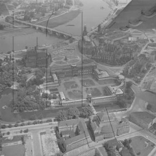 Zwinger und Innere Altstadt von Dresden : Blickrichtung Osten