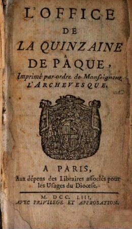 L' office de la Quinzaine de Pâque