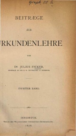 Beitraege zur Urkundenlehre, 2