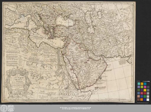 Carte De La Turquie De L'Arabie Et De La Perse, où se voit tout l'Empire des Turcs