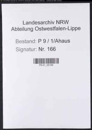Sterberegister Standesamt Ahaus