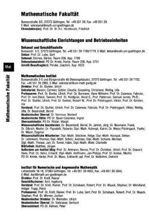 Mathematische Fakultät