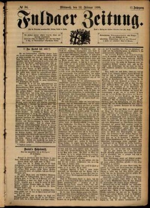 Ausgabe vom Mittwoch, den 12. Februar 1890.