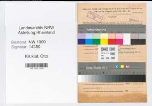 Entnazifizierung Otto Kruklat, geb. 15.12.1894 (Laborant)