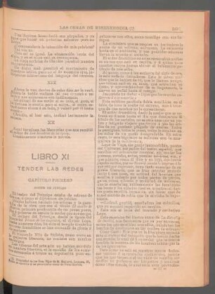Libro XI : Tender las redes