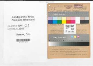 Entnazifizierung Otto Sentek , geb. 20.08.1899 (Abteilungsleiter)