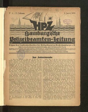 Nr. 1 / 20.Jahrgang 1. Januar 1930