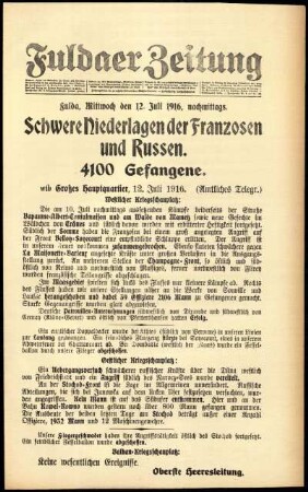 Ausgabe vom Mittwoch, den 12. Juli 1916.