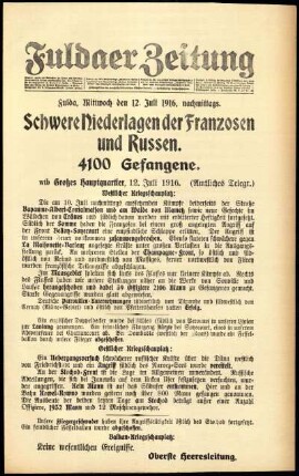 Ausgabe vom Mittwoch, den 12. Juli 1916.
