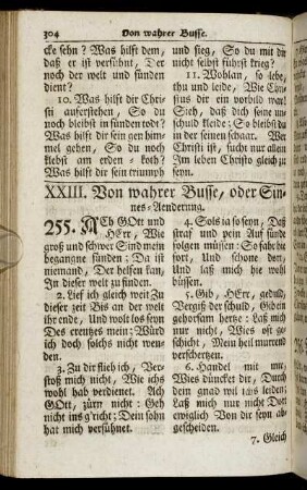 XXIII. Von wahrer Busse, oder Sinnes-Aenderung.