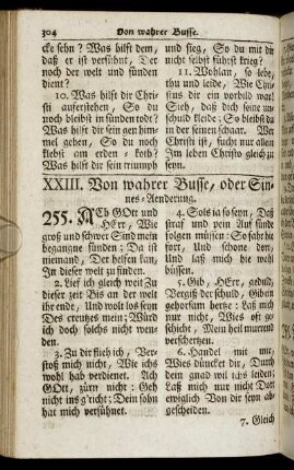 XXIII. Von wahrer Busse, oder Sinnes-Aenderung.