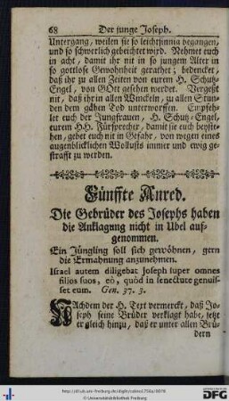 Fünffte Anred.
