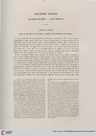 Chapitre second - planche seconde - Saint Thomas
