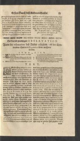 Die Vier und zwaintzigiste Observation.