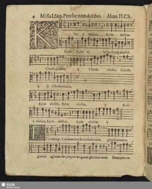 Missa super Perché non debbo [Kyrie, Gloria, Credo]