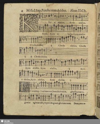 Missa super Perché non debbo [Kyrie, Gloria, Credo]