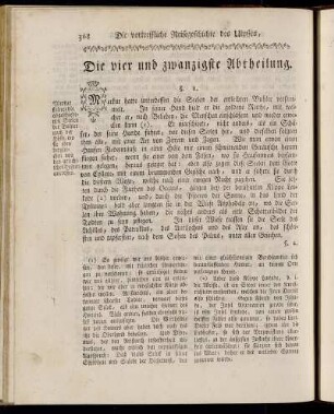Die vier und zwanzigste Abtheilung.