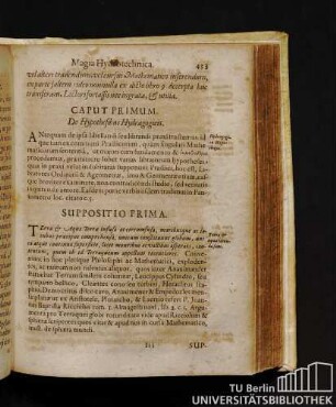 Caput Primum. De Hypothesibus Hydragogicis.
