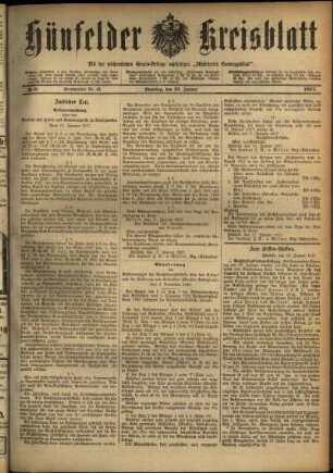 Ausgabe vom Dienstag, den 23. Januar 1917.